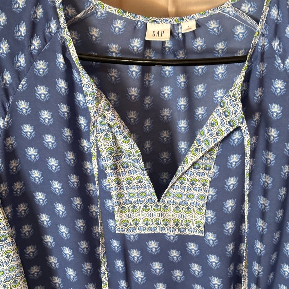 Blue Patterned Boho Dress Gap - Picture 2 of 11